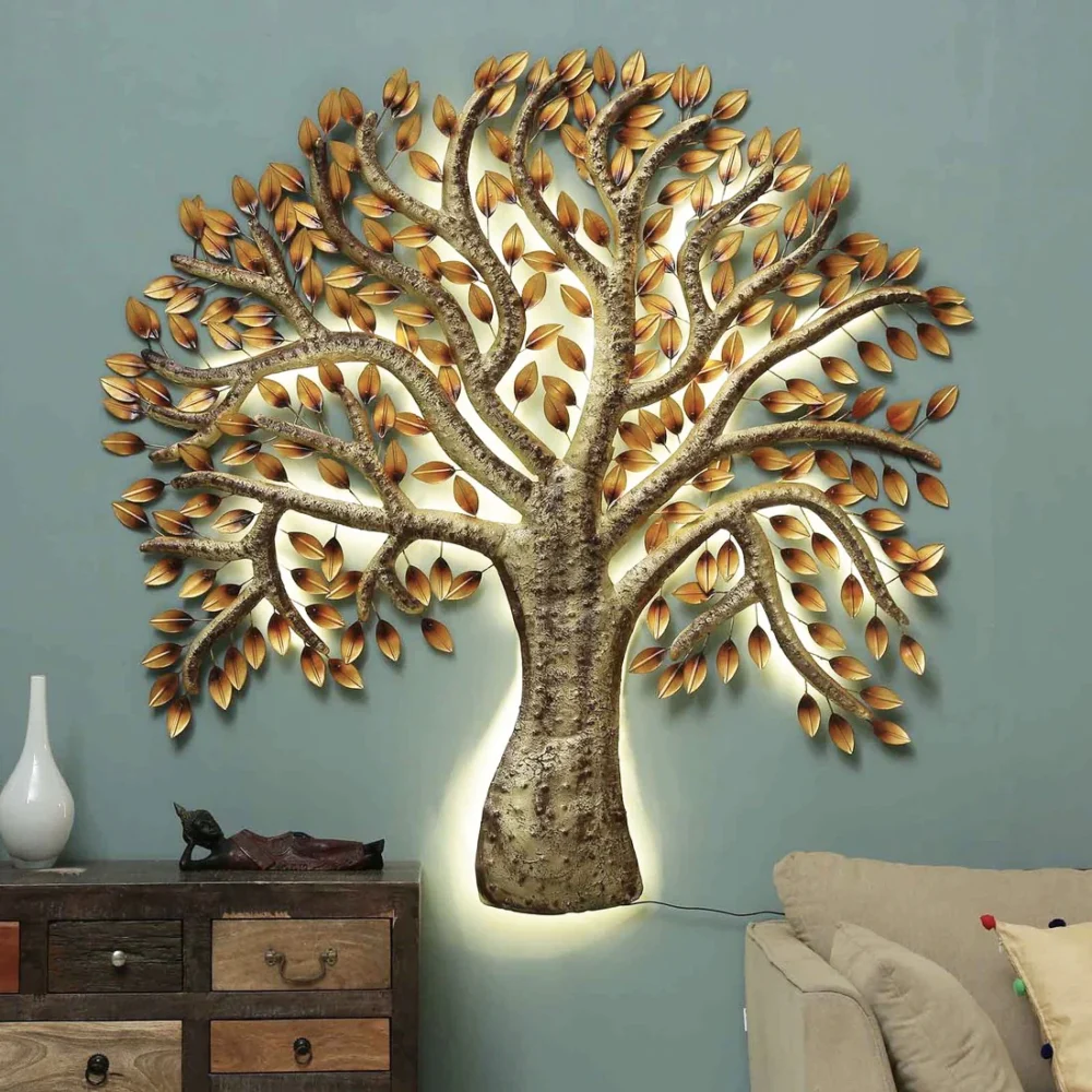 Metal Multicolour Large Tree Wall Art