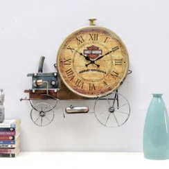 Multicolour Metal Train Wall Clock for room decor
